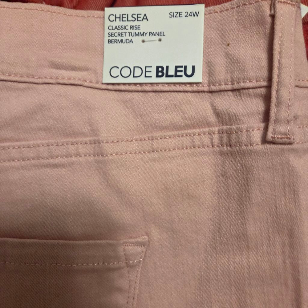CODE BLEU Pink Chelsea Classic Rise Bermuda Shorts 24W - Picture 6 of 7
